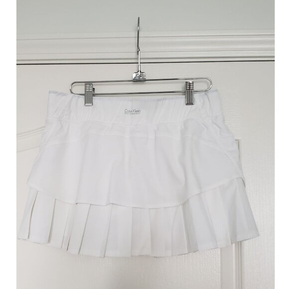 BNWOT Calvin Klein white pleated skort tennis skirt w shorts underneath SMALL - Picture 15 of 15